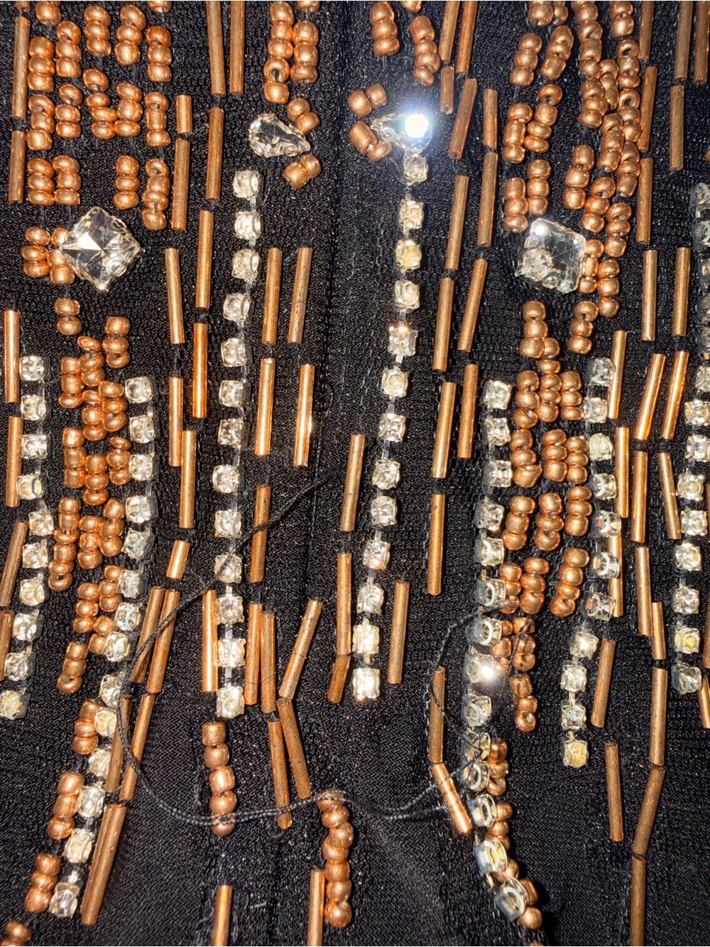 Mac Duggal Beaded Embellished Square Neck Long Sleeve Jersey Gown - Picture 13 of 13